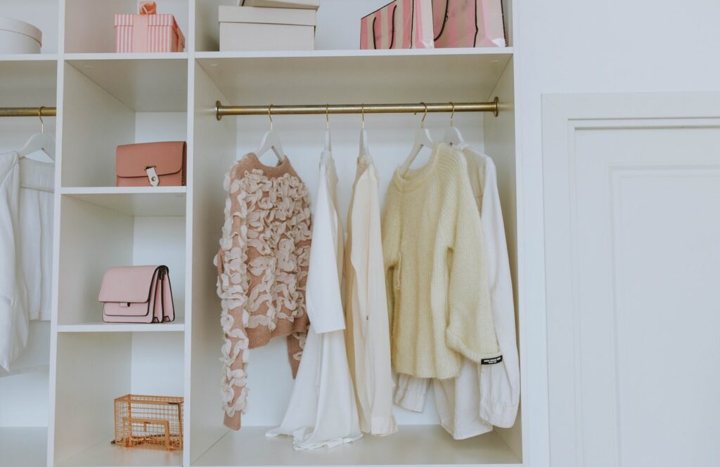 A clean wardrobe cabinet
